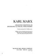 Karl Marx Selected Writings in Sociology and Social Philosophy