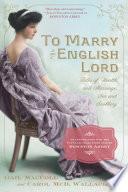 To Marry an English Lord image