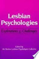 Lesbian Psychologies